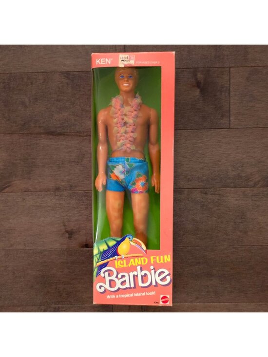 Mattel Other - 1987 Vintage Barbie Island Fun Ken Doll 4060 Mattel NRFB Tropical Look New